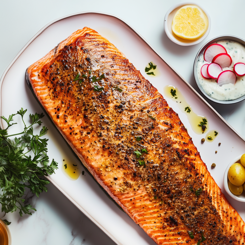 Grillattu nieriä, uudet perunat ja mätikastike